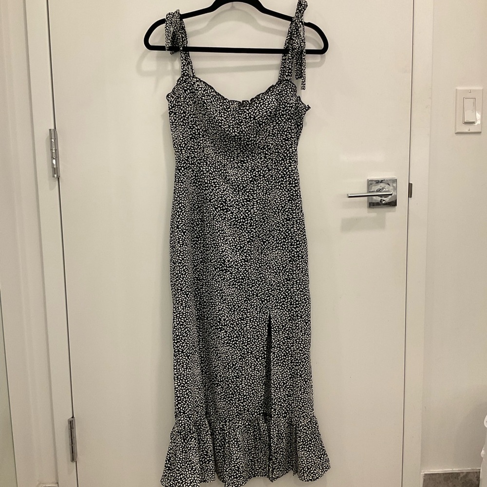 Elegant Black and White Dress